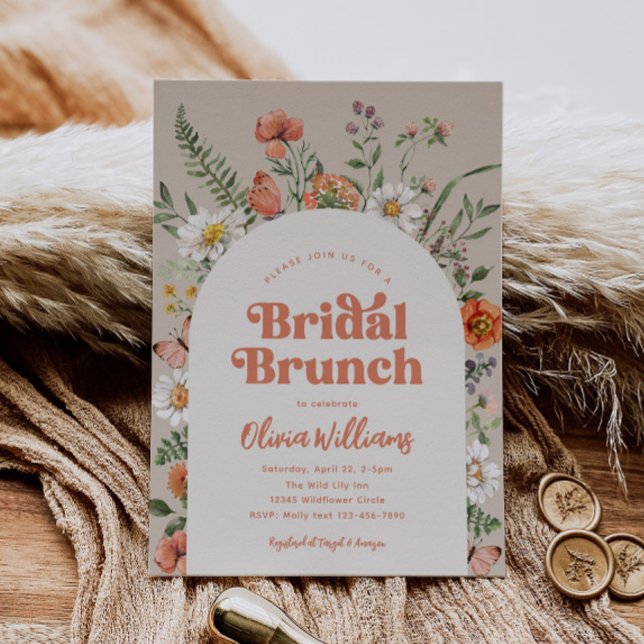 Brunch-inbjudan till Wildblomma Möhippa Inbjudningar (Skapare uppladdad)
