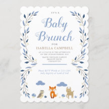 Brunch-inbjudan till Woodland Baby