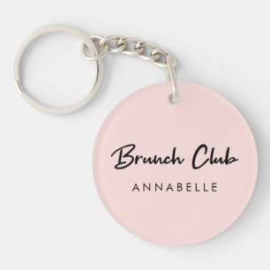 Brunch Klubb Rosa Namn Modern handskriven skrift