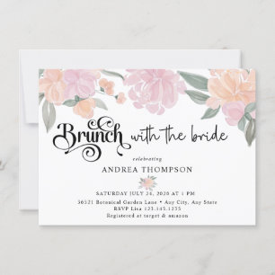 Brunch med Bride    blommor Inbjudningar