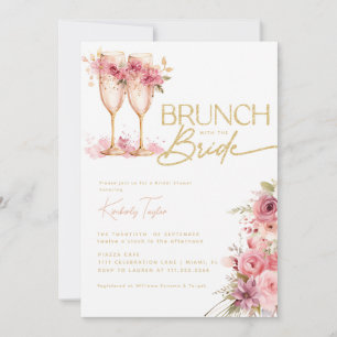 Brunch med Bride Guld Rosa Möhippa Inbjudningar