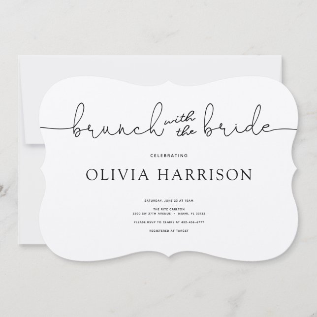 Brunch med Bride Shower Inbjudningar (Framsida)