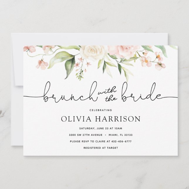Brunch med Bride Shower Inbjudningar (Framsida)