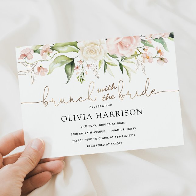 Brunch med inbjudan till Bride Guld Shower (Skapare uppladdad)