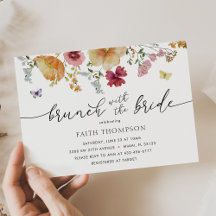 Brunch med inbjudan till Bride Wildblomma Shower