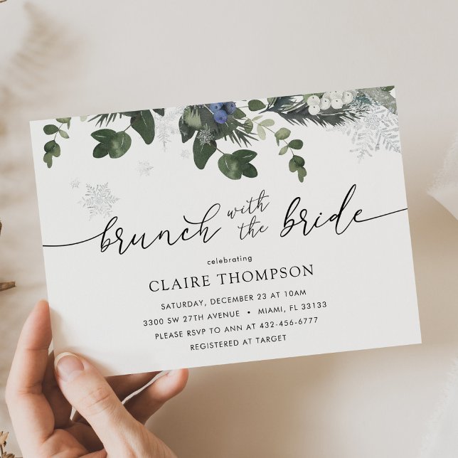 Brunch med inbjudan till Bride Winter Shower (Skapare uppladdad)