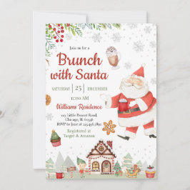 Brunch med jultomten Party Inbjudningar
