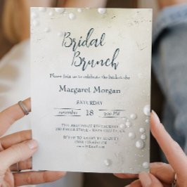 Brunch med minsta Möhippa för vita pärlor Inbjudningar