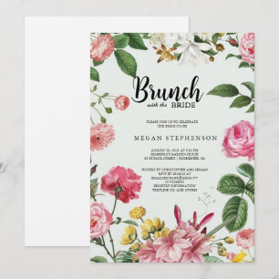 Brunch med Möhippan Bride Guld Greenery Inbjudningar