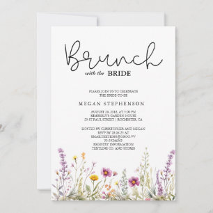 Brunch med Möhippan Bride Guld Greenery Inbjudningar