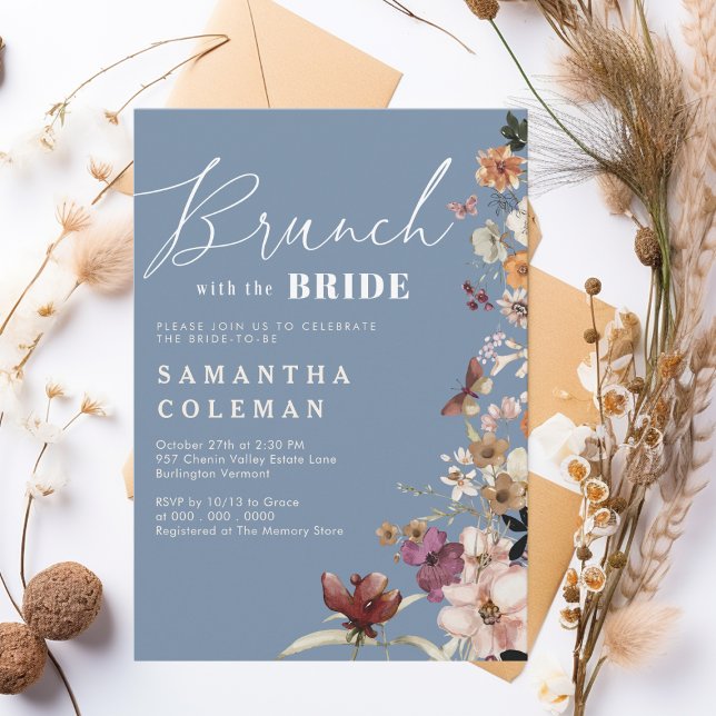 Brunch med Möhippan Skript för Eleganten Bride Inbjudningar (Skapare uppladdad)