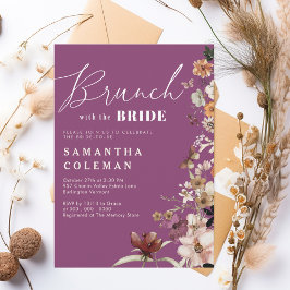Brunch med Möhippan Skript för Eleganten Bride Inbjudningar