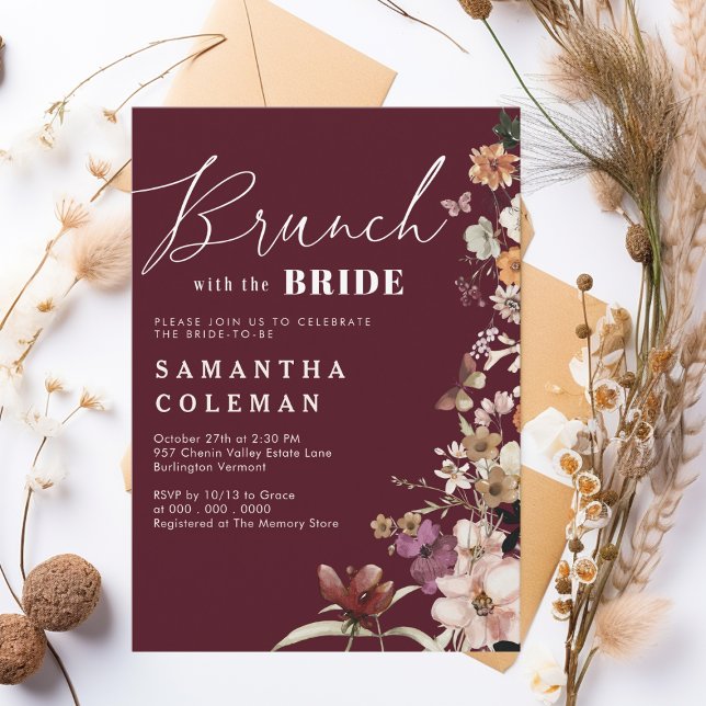 Brunch med Möhippan Skript för Eleganten Bride Inbjudningar (Skapare uppladdad)