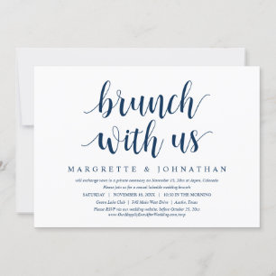 Brunch med nygifta, bröllopsinbjudan för elopement inbjudningar