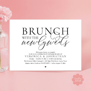 Brunch med nygifta, Modern Klassisk Bröllop Inbjudningar