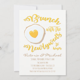 Brunch med nygifta Postbröllop Inbjudningar