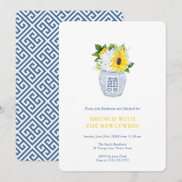 Brunch med nyligen avkommor, efter Bröllopsfest Inbjudningar