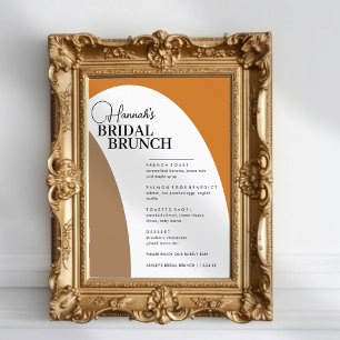 Brunch Menu (minimal Möhippa) för vackert Boho-skr Meny