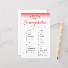 Brunch och bubbel Valentin dag Skattjakt spel