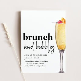 Brunch och bubbelfest inbjudan mall