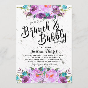 Brunch och bubblan Inbjudningskort för möhippan
