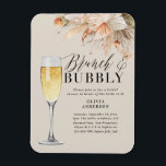brunch och bubblande Möhippa pampas gräs Invit Magnet<br><div class="desc">Konstruktion för botaniska pampasgräs,  torkade botaniska,  moderna,  rustiska terracotta Naturliga sommarskript snyggt elegant  möhippa</div>
