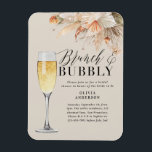 brunch och bubblande Möhippa pampas gräs Invit Magnet<br><div class="desc">Konstruktion för botaniska pampasgräs,  torkade botaniska,  moderna,  rustiska terracotta Naturliga sommarskript snyggt elegant  möhippa</div>