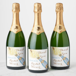 Brunch och bubblig glänsande vin guld Bröllopsvisn