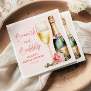 Brunch och bubblig Mimosa Champagne Bröllopsdusch Pappersservett