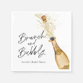 Brunch och Bubbly Bröllopsdusch Personlig Pappersservett