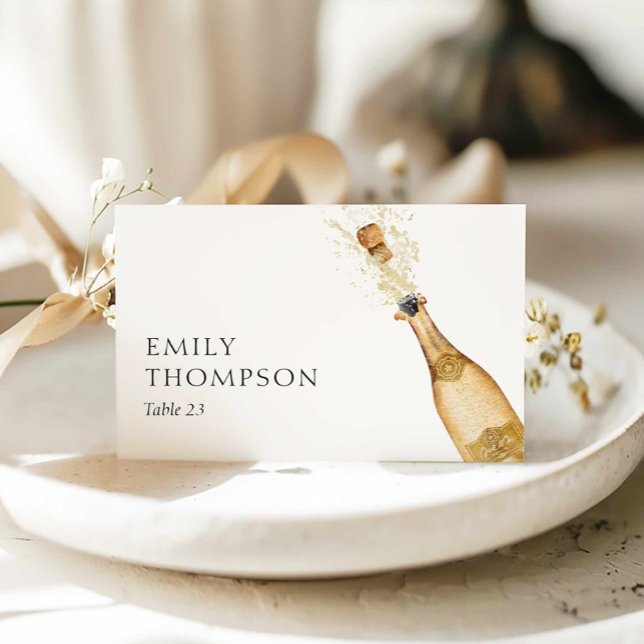 Brunch och Bubbly Bröllopsdusch Platskort Bordsnummer (Brunch and Bubbly Bridal Shower Escort Card)