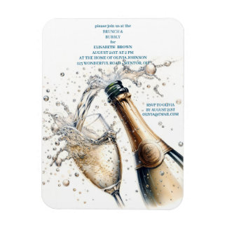 Brunch och Bubbly Bröllopsfest Magnet