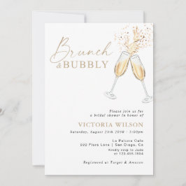 Brunch och Bubbly Bröllopsfestinbjudan Inbjudningar