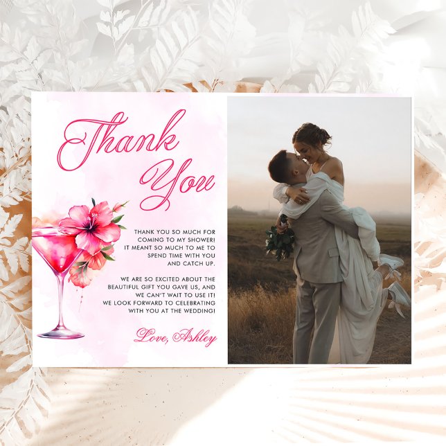 Brunch och Bubbly Champange Bröllopsdusch Foto Tack Kort (Skapare uppladdad)