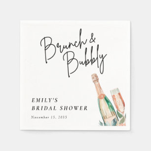 Brunch och Bubbly Elegant Bröllopsdusch Pappersservett