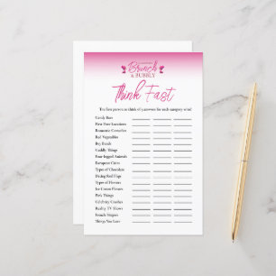 Brunch och Bubbly Galentines Tänk Snabbt Spel