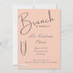 BRUNCH OCH BUBBLY INBJUDNINGSKORT FÖR MÖHIPPAN