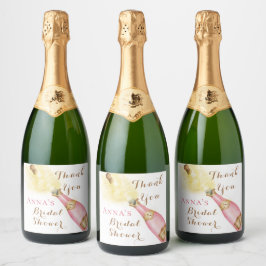 Brunch och Bubbly Moussör vin guld Bröllopsdusch