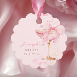 Brunch och Bubbly Rosa Förmånsetiketter Gåvor Etiketter