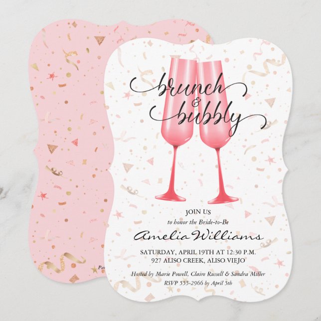 Brunch och Bubby Möhippa Rosa Champagne (Fram/baksida)