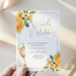 Brunch och Bubly Bröllop-inbjudan Inbjudningar