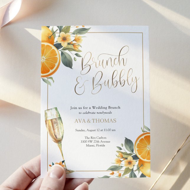 Brunch och Bubly Bröllop-inbjudan Inbjudningar (Skapare uppladdad)
