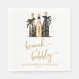 Brunch och BubLY Champagne Birthday Brunch Party Pappersservett