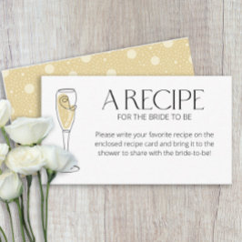 Brunch och BubLY Champagne Recipe för bruden Tilläggskort