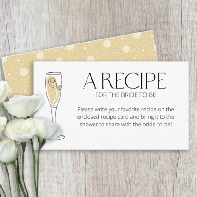 Brunch och BubLY Champagne Recipe för bruden Tilläggskort (Skapare uppladdad)