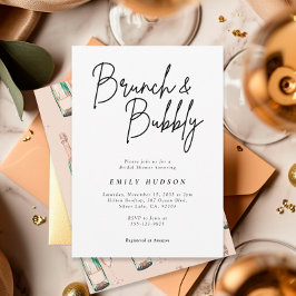 Brunch och Bubly Elegant Inbjudningskort för möhip