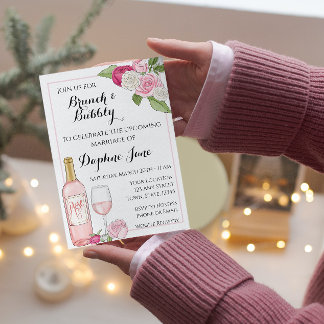 Brunch och Bubly Inbjudningskort för möhippan