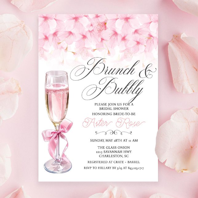 Brunch och Bubly Inbjudningskort för möhippan (Skapare uppladdad)