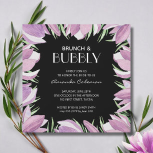 Brunch och Bubly Magnolia Möhippa Inbjudningar