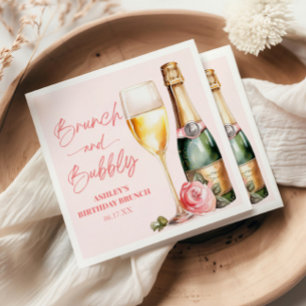 Brunch och BubLY Mimosa Champagne Birthday Brunch Pappersservett